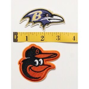 Baltimore Ravens and Baltimore Orioles Iron on Patch Set